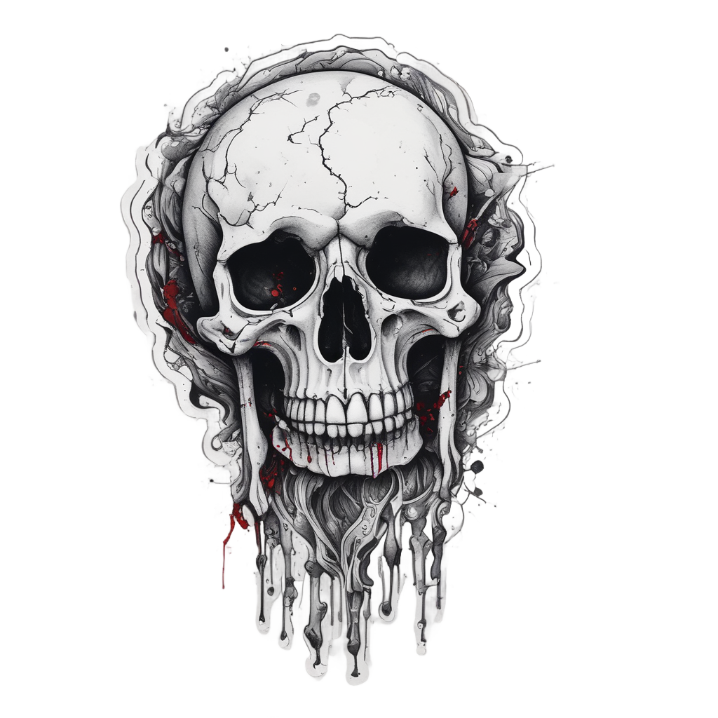 Bones of Destiny — blackwork flash stickers