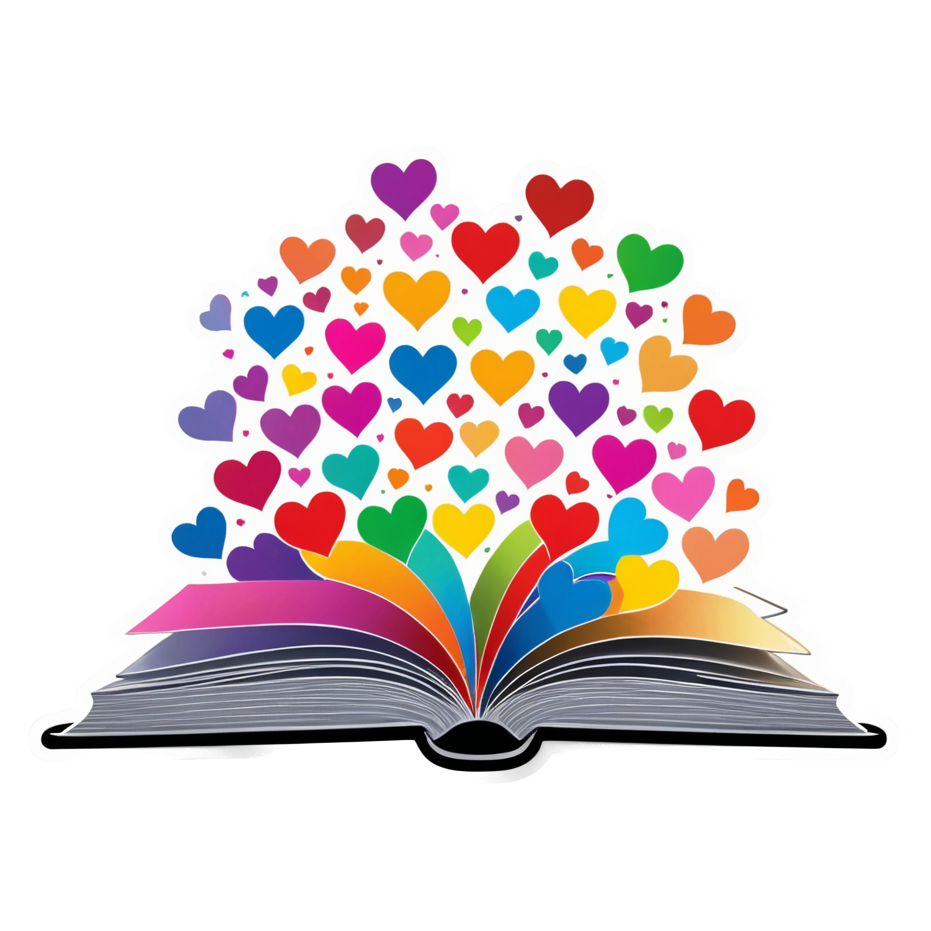 Book Love (holographic) — bookish stickers