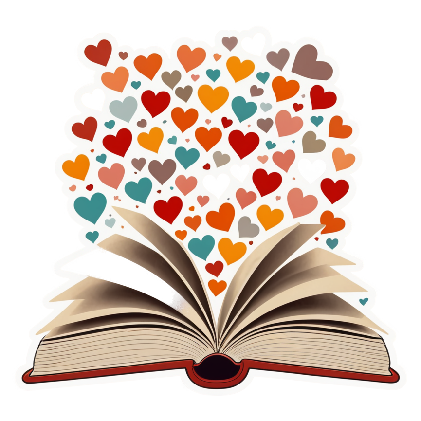 Book Love (retro) — bookish stickers