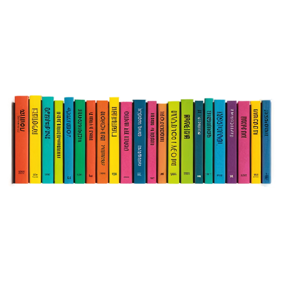 Rainbow Shelf (neon) — bookish stickers