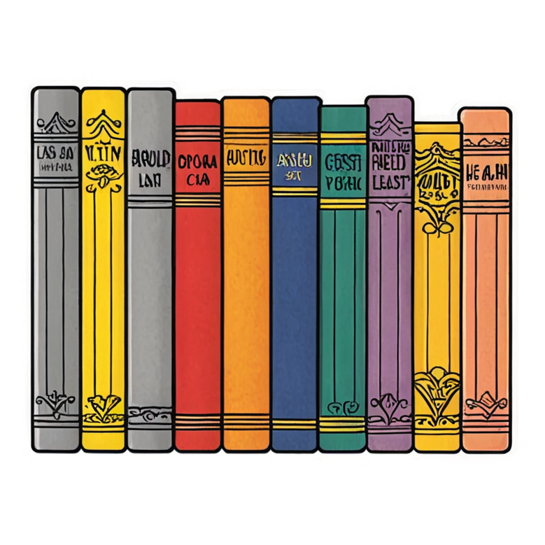 Rainbow Shelf (tattoo) — bookish stickers