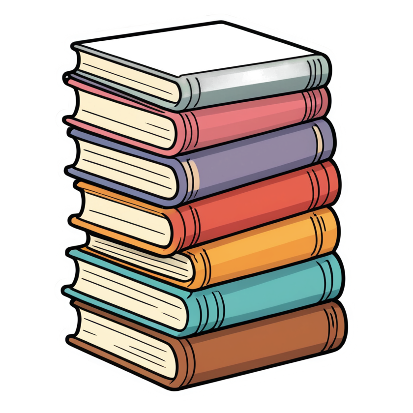 Book Stack (kawaii) — kawaii stickers