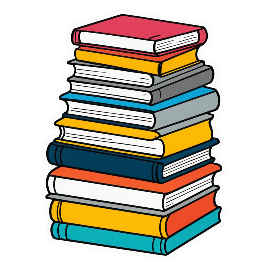 Book Stack (papercut) — bookish stickers