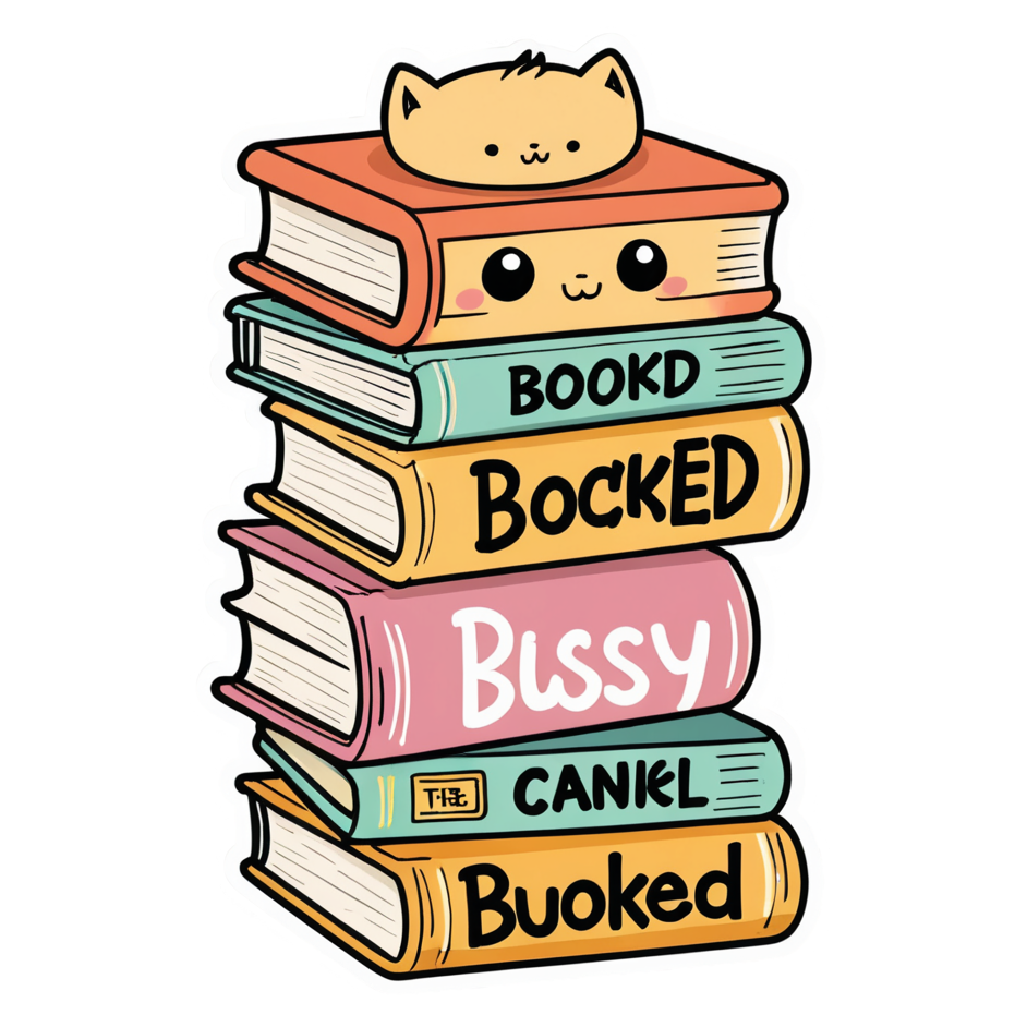 Booked & Busy (kawaii) — kawaii stickers