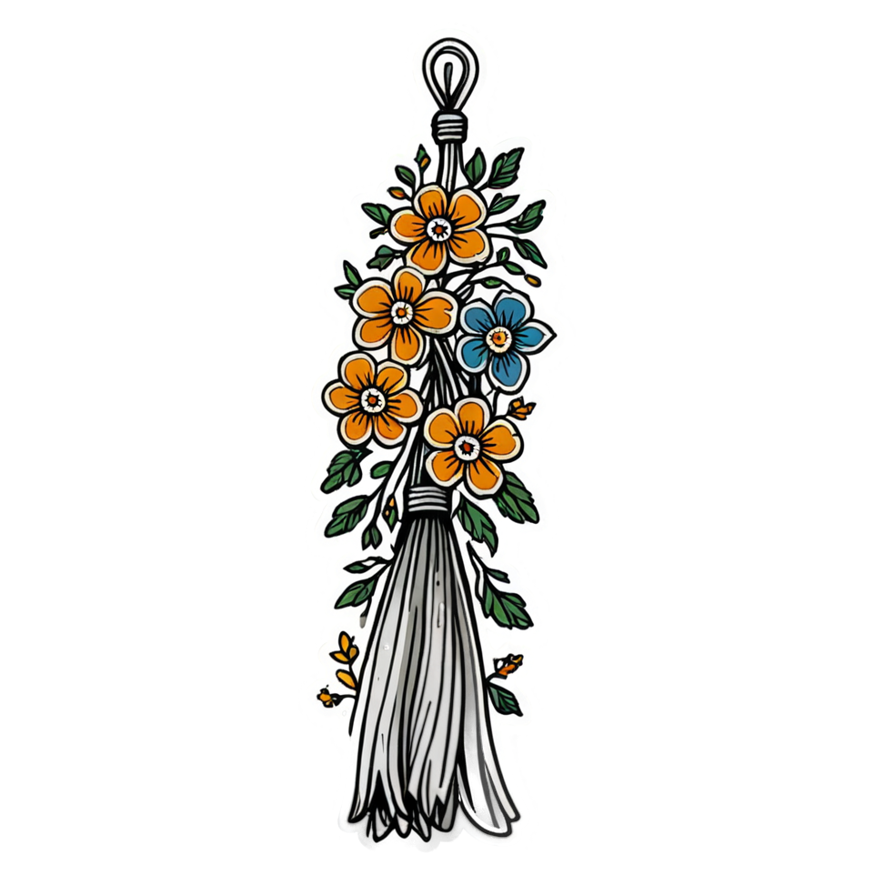 Tassel Bookmark (tattoo) — bookish stickers