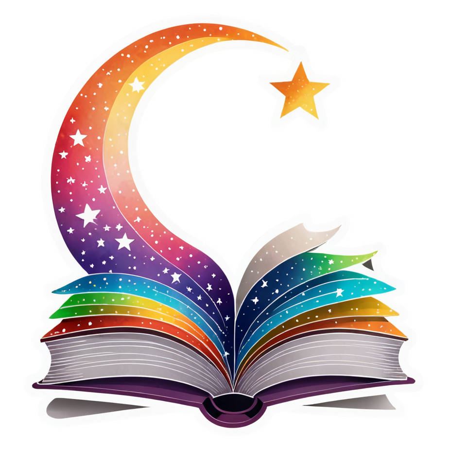 Night Reading (holographic) — bookish stickers