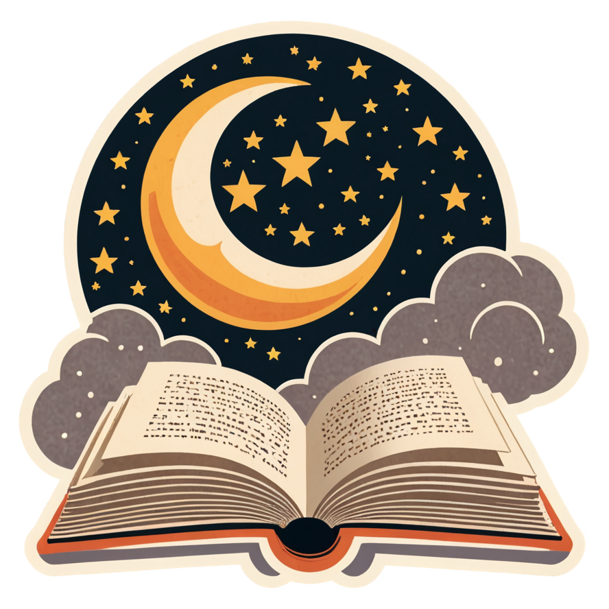 Night Reading (retro) — bookish stickers