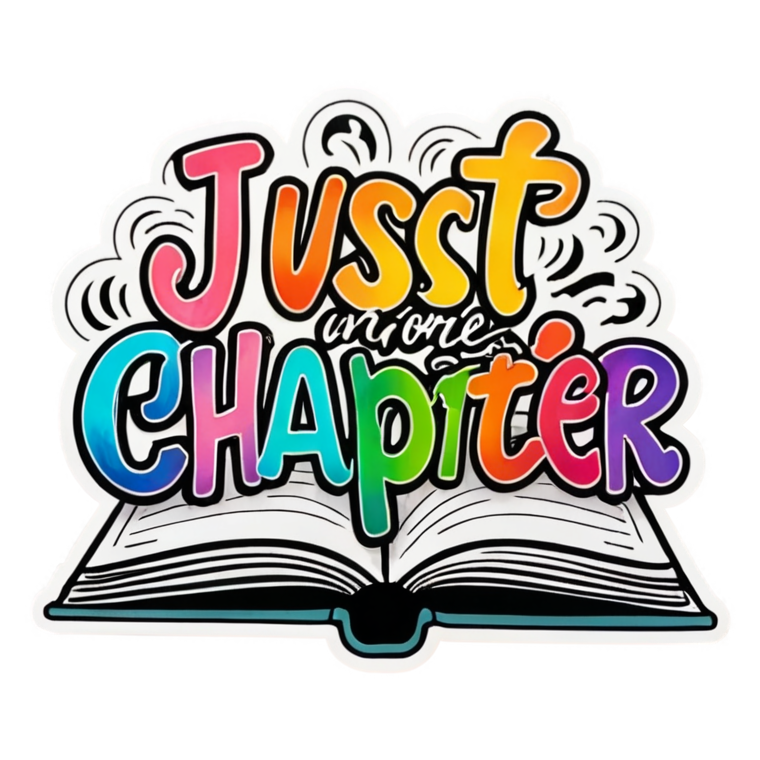 One More Chapter (holographic) — bookish stickers