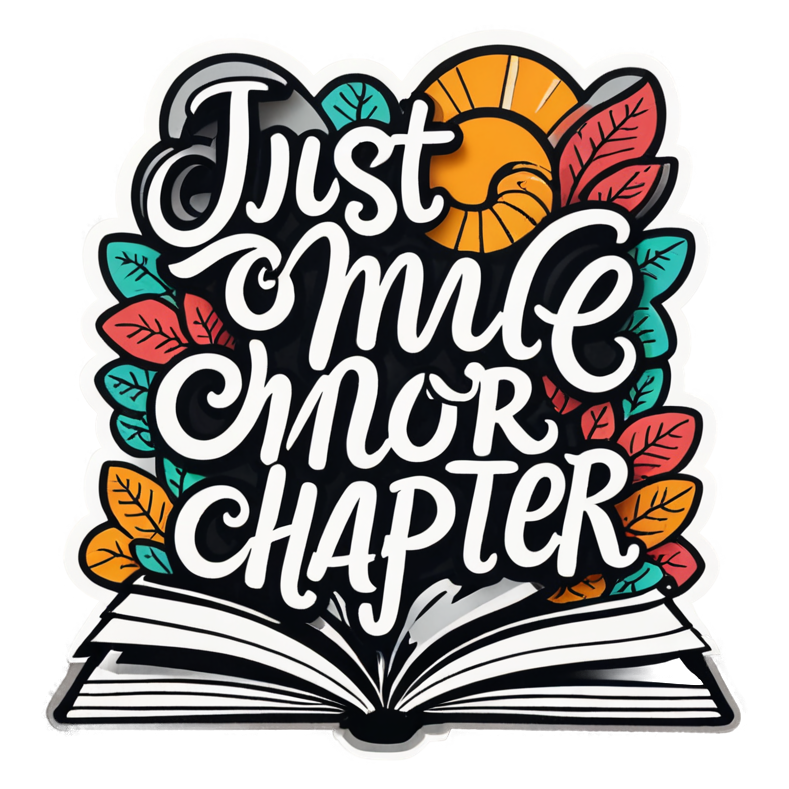 One More Chapter (papercut) — bookish stickers
