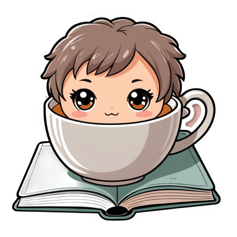 Tea & Book (kawaii) — kawaii stickers