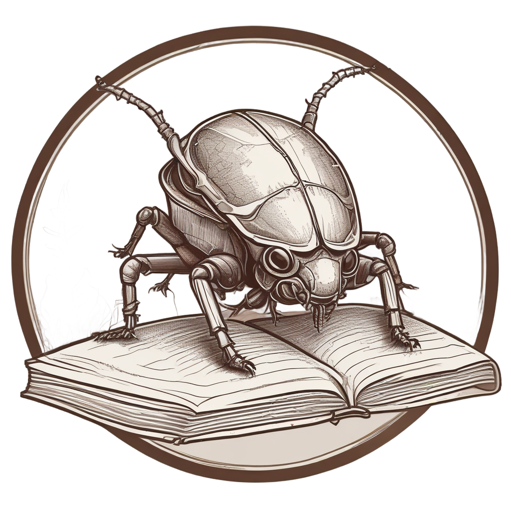 Bookworm Beetle Reader — animals & pets stickers