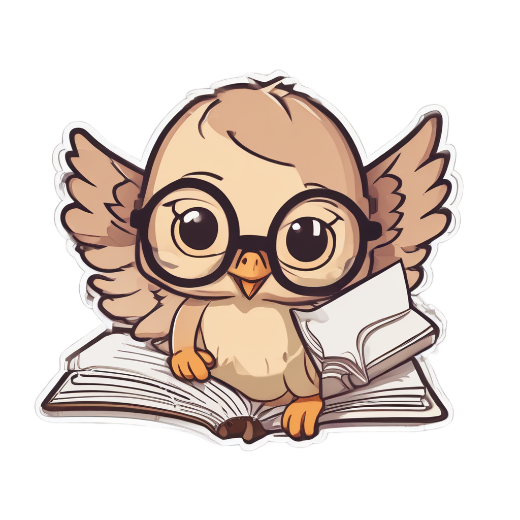 Bookworm Chick — farm nursery stickers