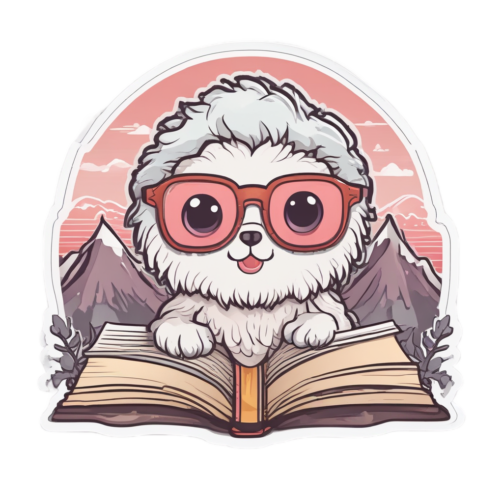 Bookworm Mountain Reader — outdoorsman stickers