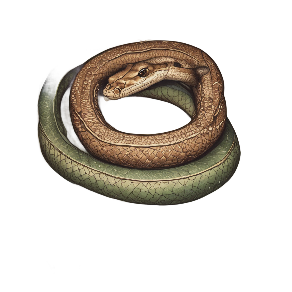 Bookworm Serpent — fine-line flash stickers