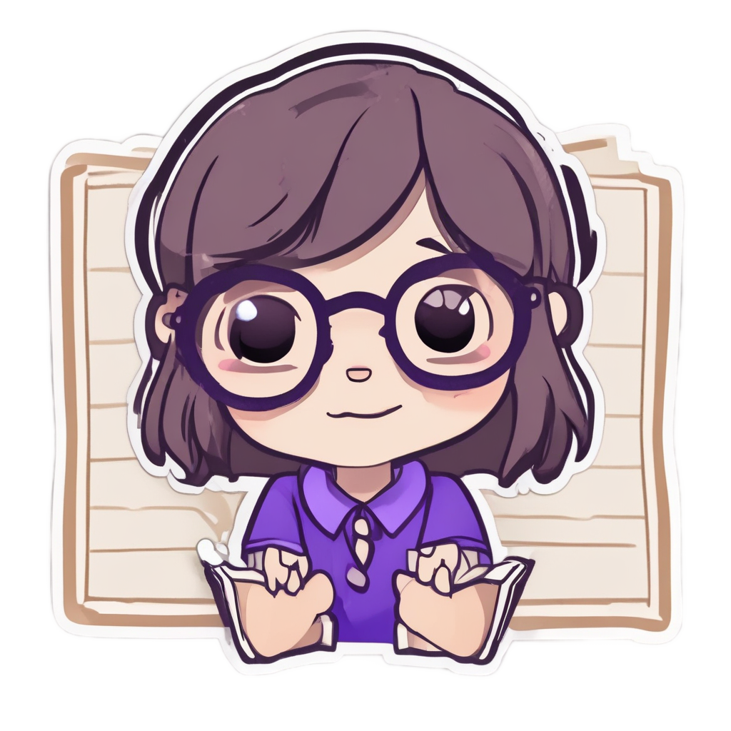 Bookworm Sprig — gothic botanical stickers