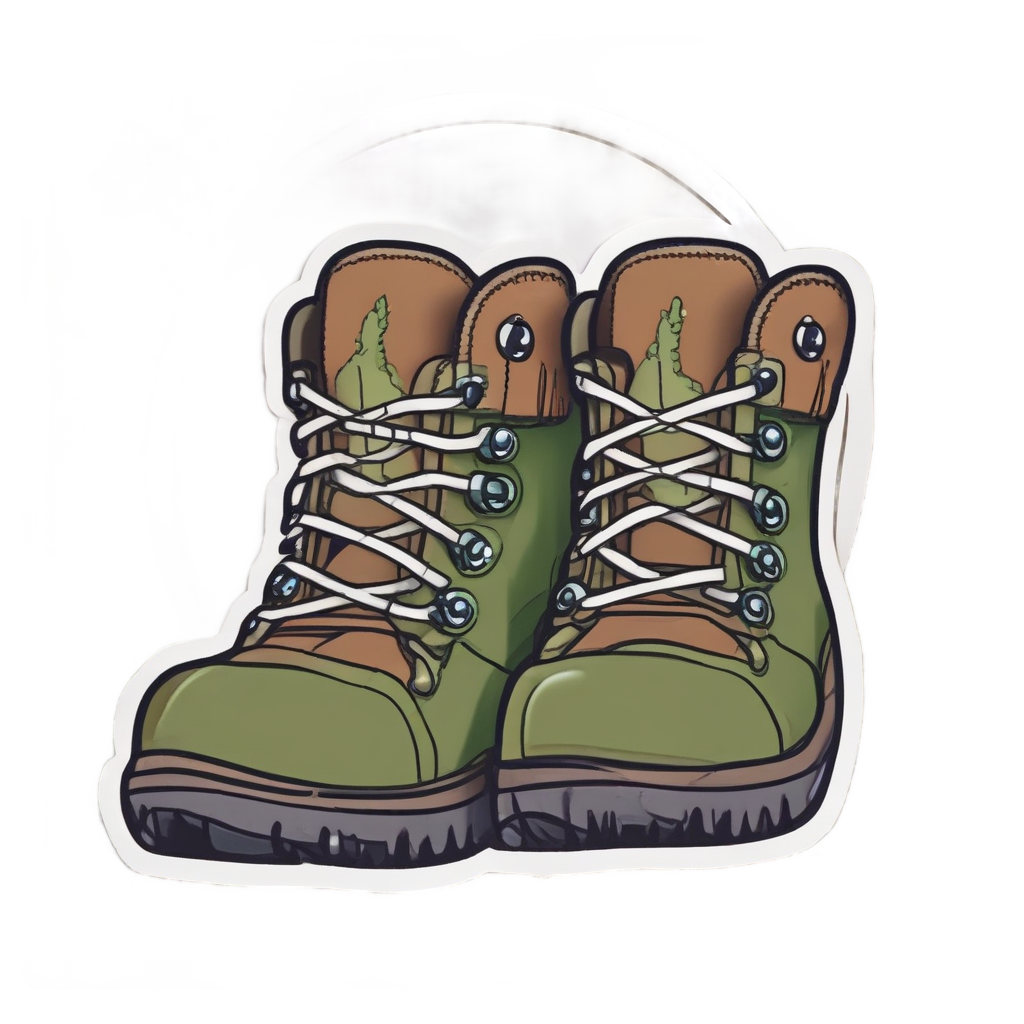 Boots on Path — open road stickers