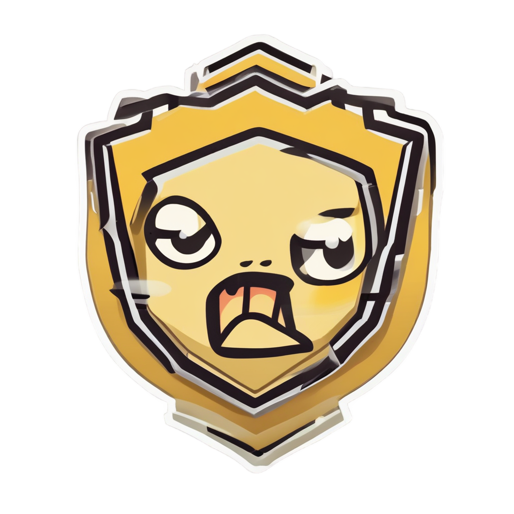 Bored Stripe Shield Badge — warning signage stickers