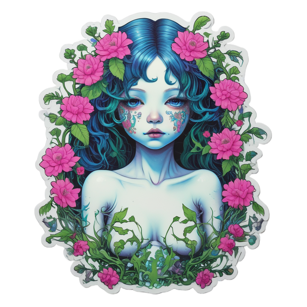 Botanical Doll Vines — slasher vibe stickers