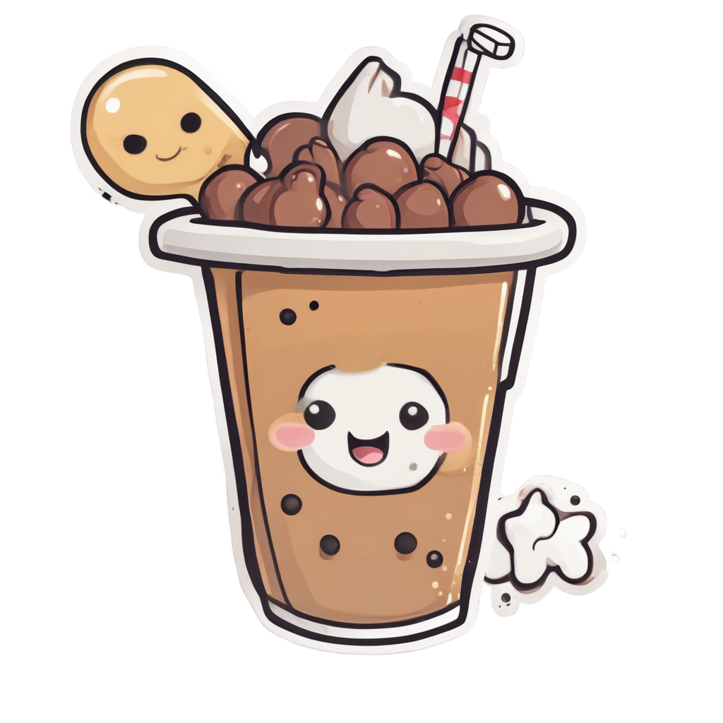 Bouncy Bubble Tea — warning signage stickers