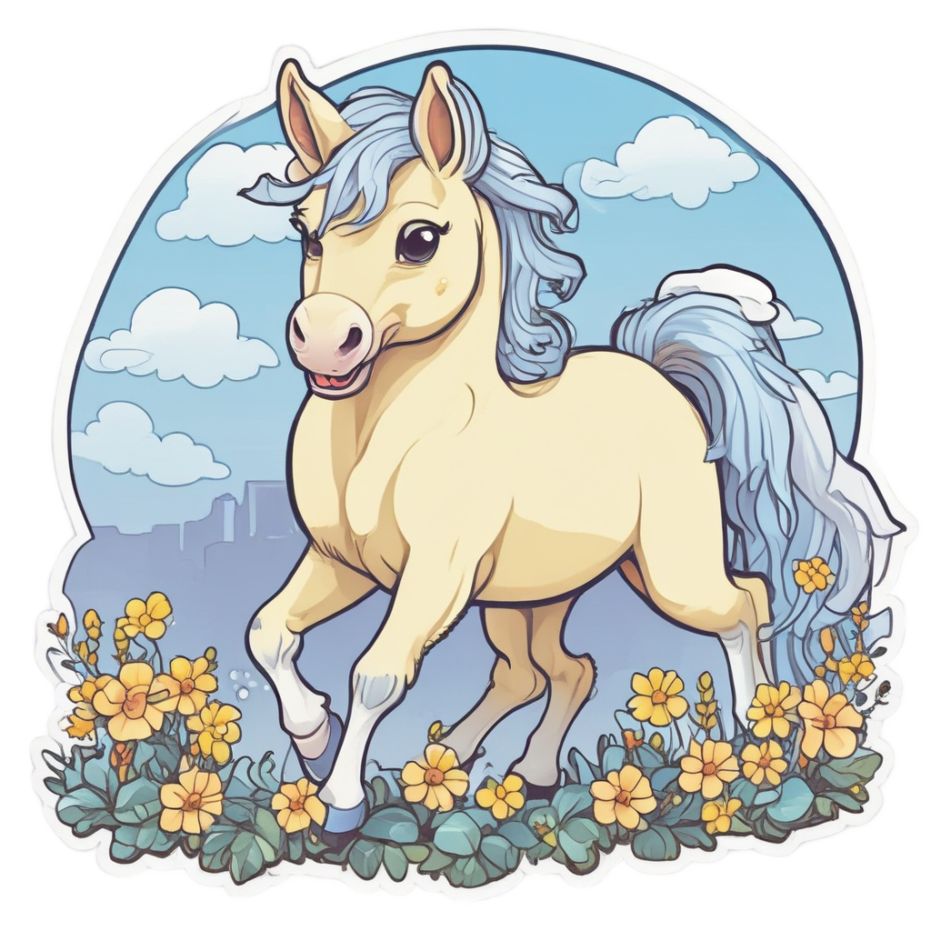 Bouncy Butter Horse — animals & pets stickers