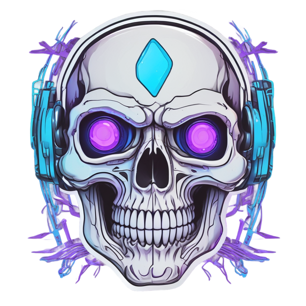 Bow Skull Gamer — gamer stickers