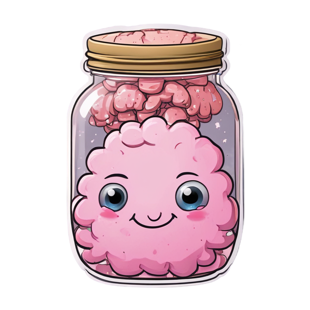 Brain In A Jar Friend — b-movie stickers