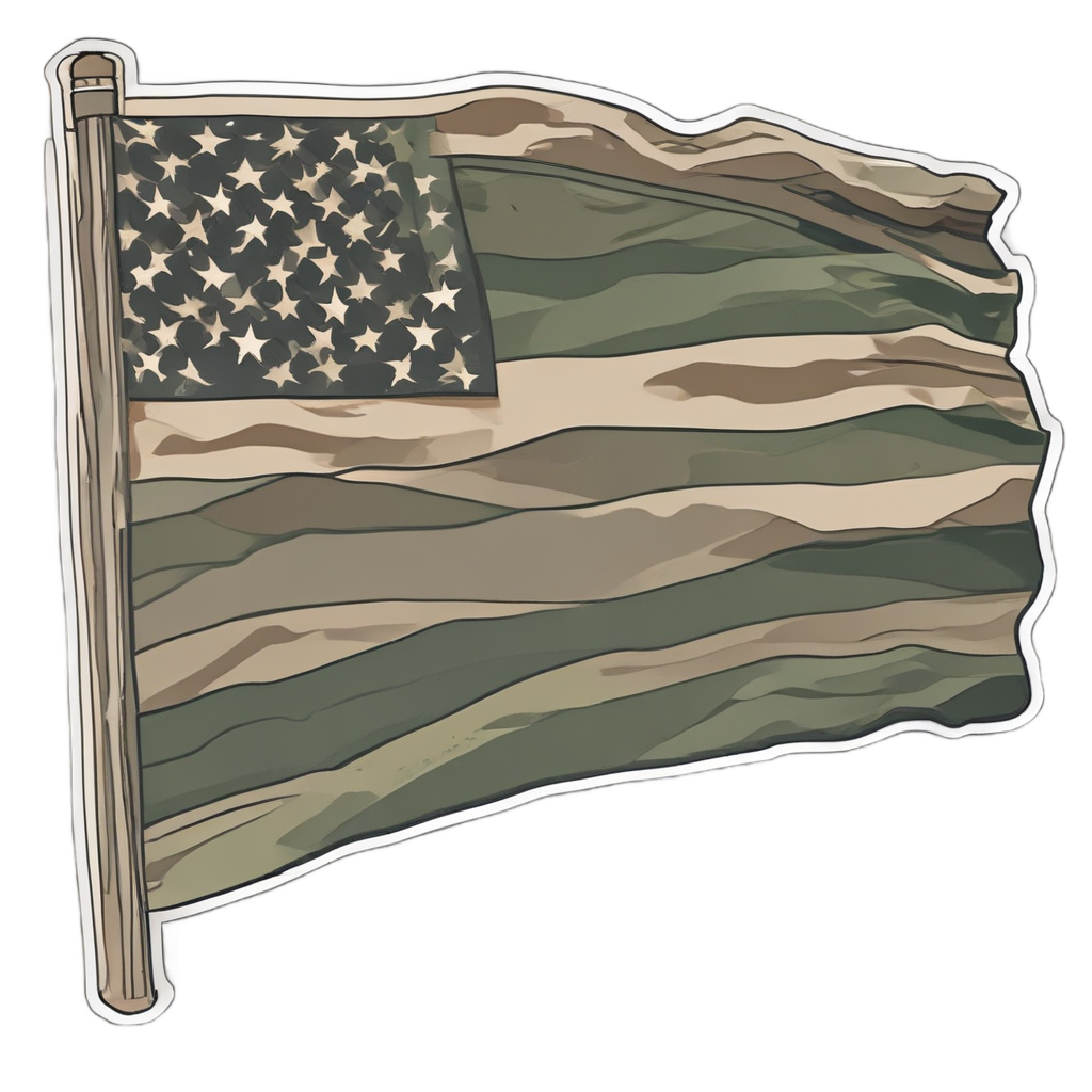 Breezy Flag Dancer — camo stickers