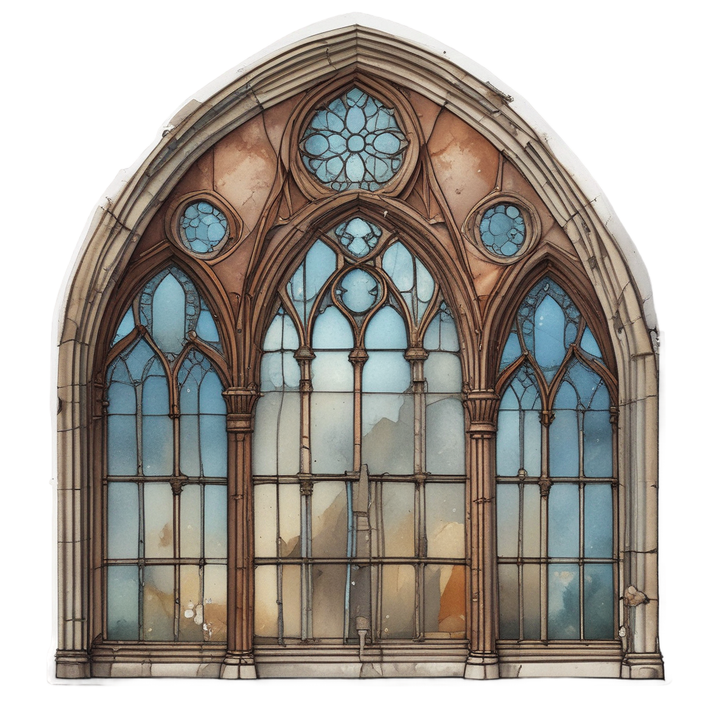 Broken Arch Window — victorian gothic stickers