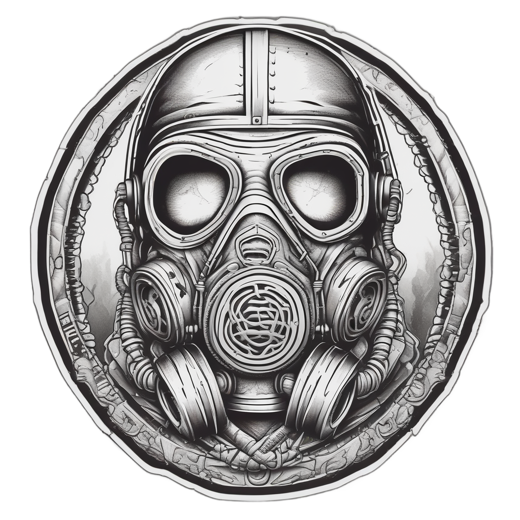 Broken Chain Gas Mask — gas mask stickers