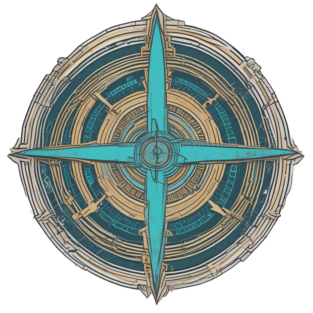 Broken Compass Banner — open road stickers