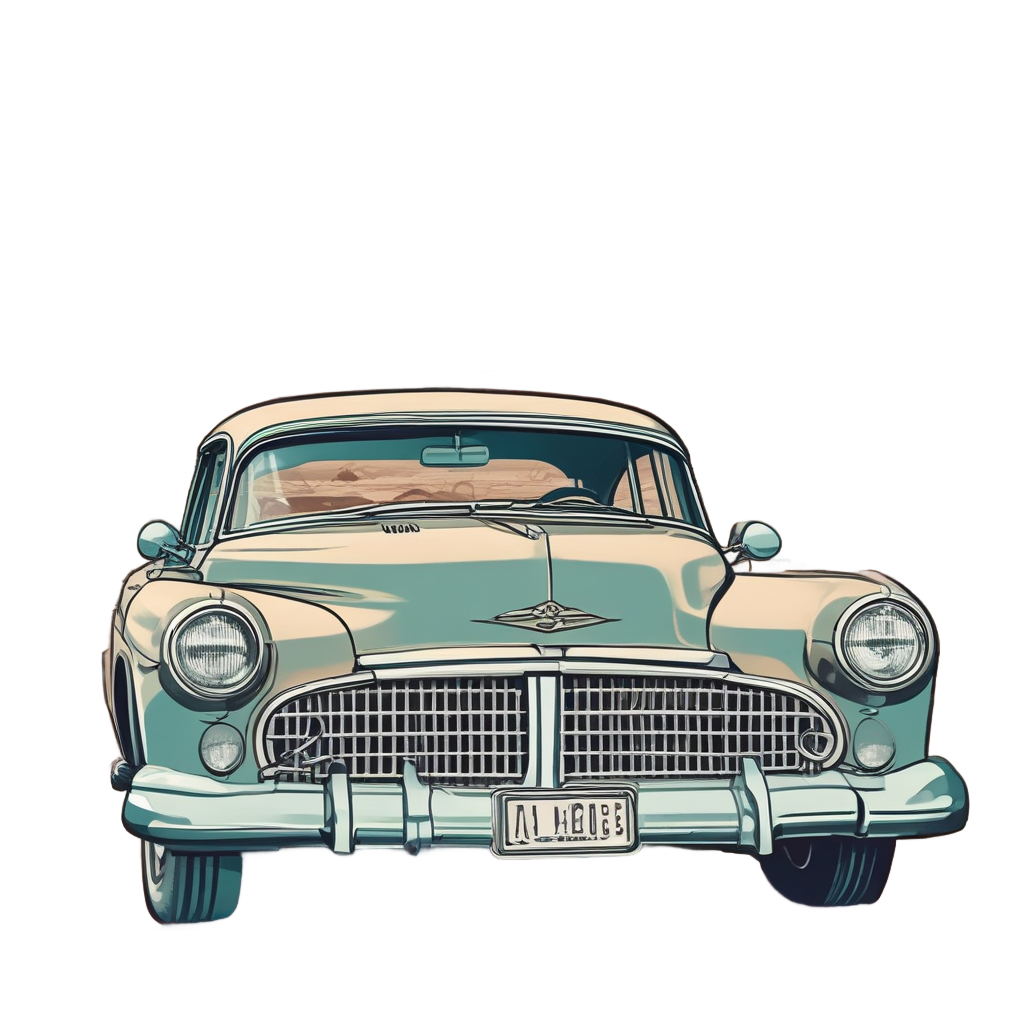 Broken Down Vintage Car — open road stickers