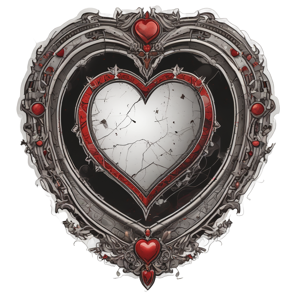 Broken Heart Mirror — victorian gothic stickers