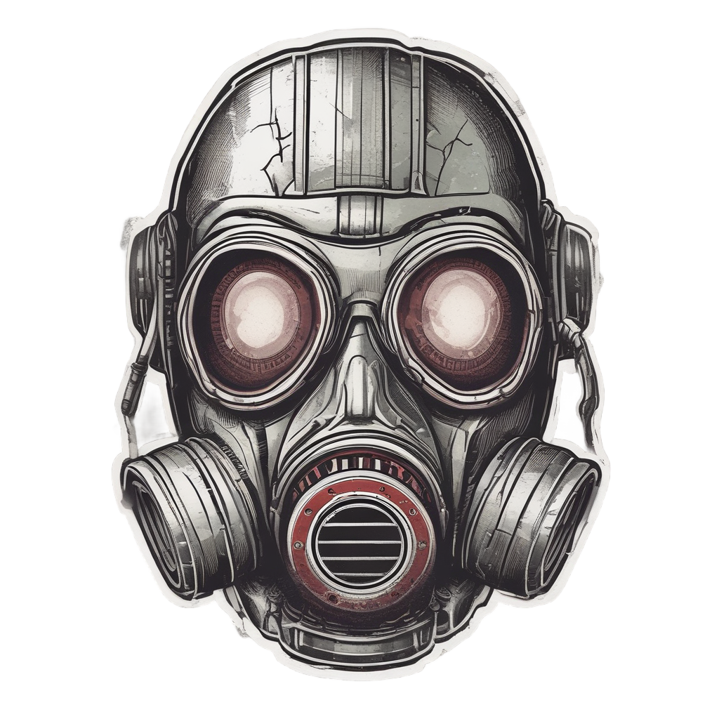 Broken Lens Mask — gas mask stickers