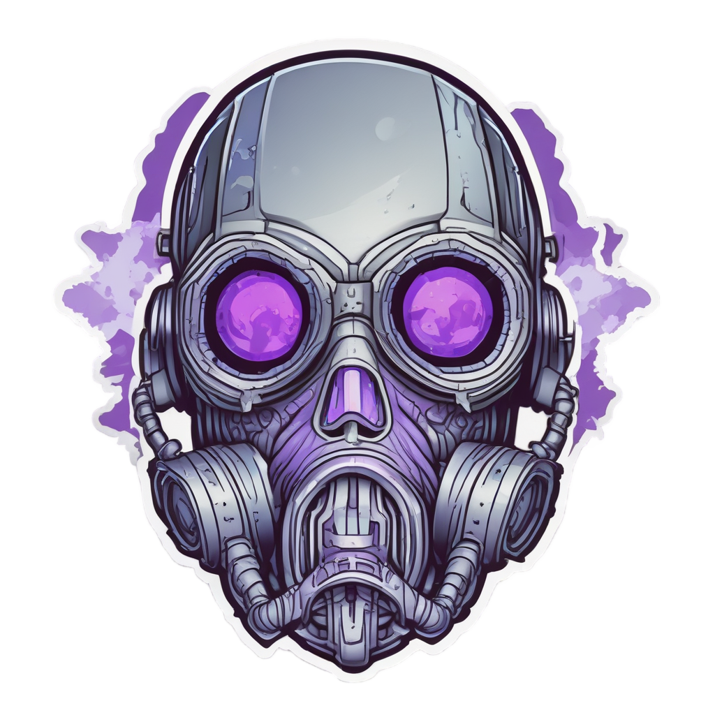 Broken Lens Void — gas mask stickers