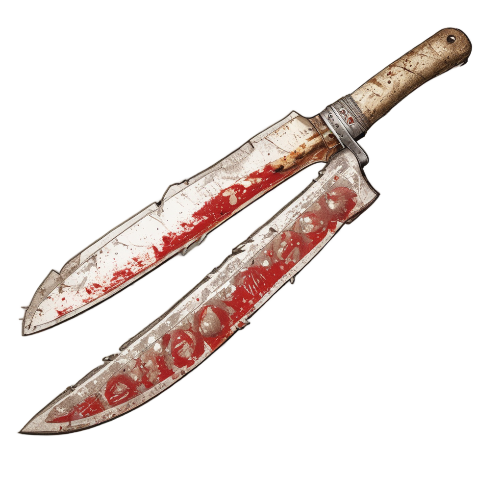 Broken Machete with Rust — slasher vibe stickers