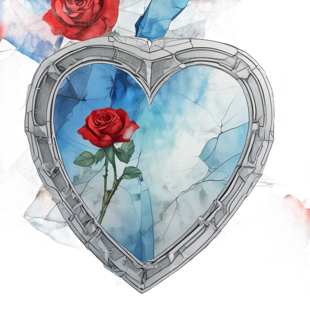 Broken Mirror Rose and Dagger — snake, dagger & rose stickers