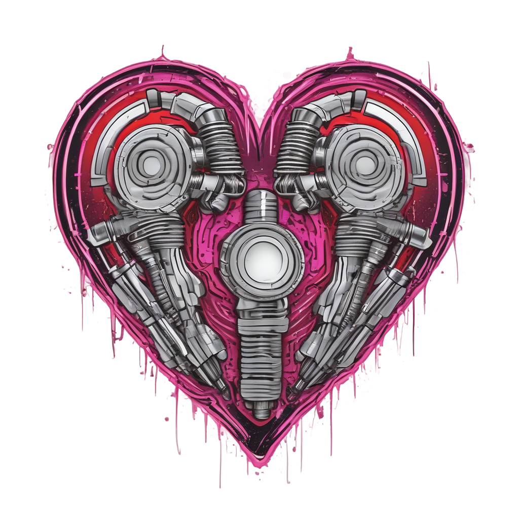 Broken Spark Heart — garage stickers
