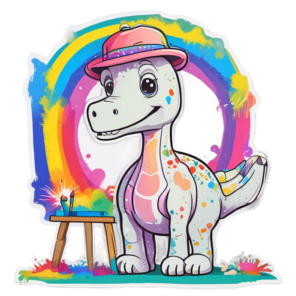 Bronto Artist Painter — animals & pets stickers
