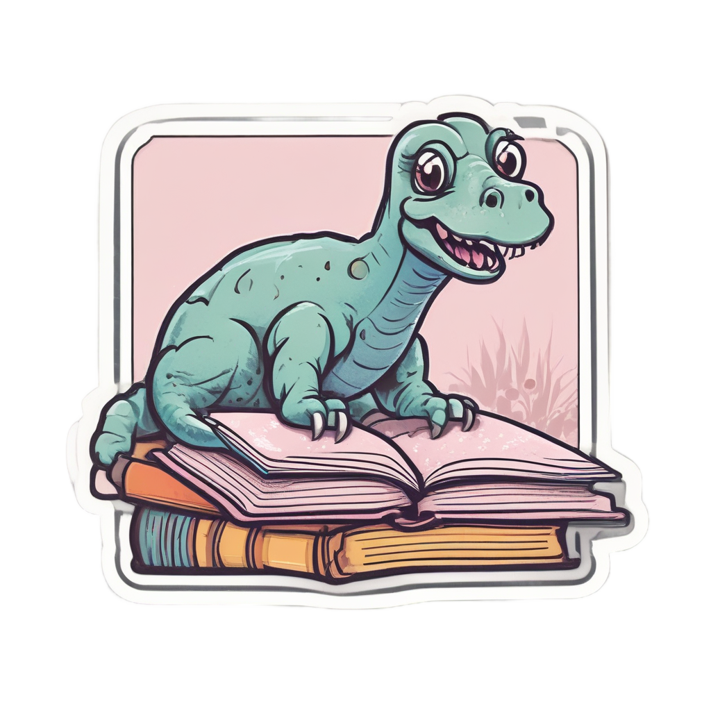 Bronto Bookworm — animals & pets stickers