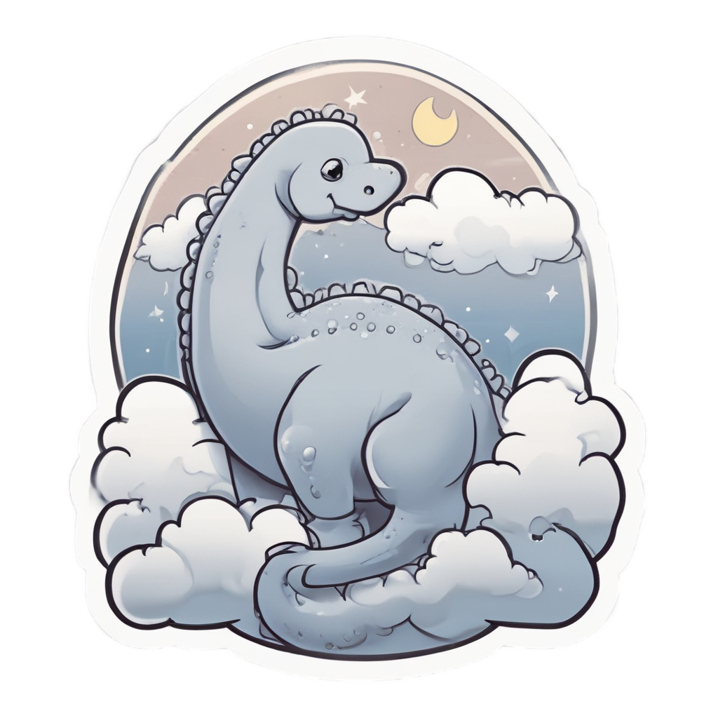 Bronto Sleeping Cloud — animals & pets stickers
