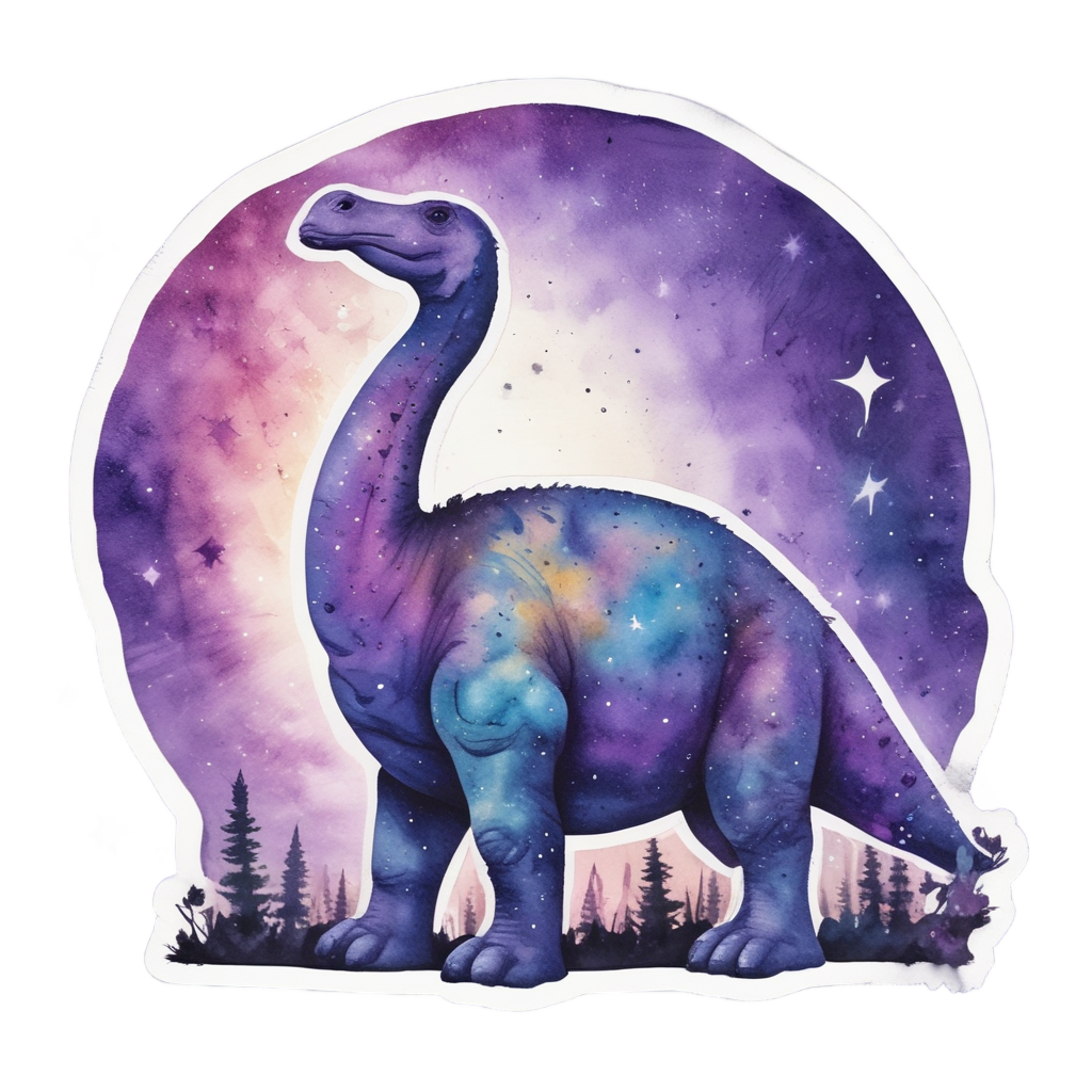 Bronto with Galaxy Spots — animals & pets stickers