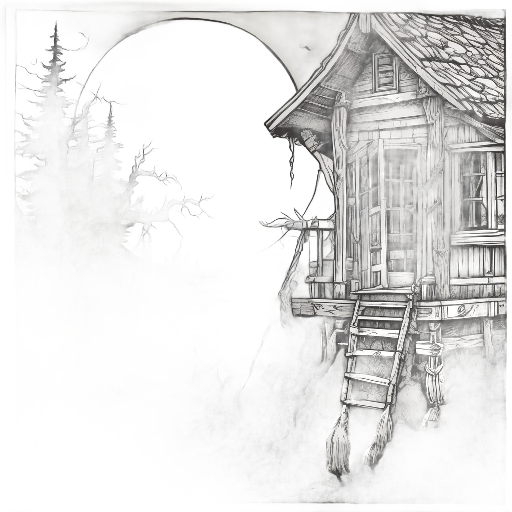 Broom Leaning Cabin — slasher vibe stickers