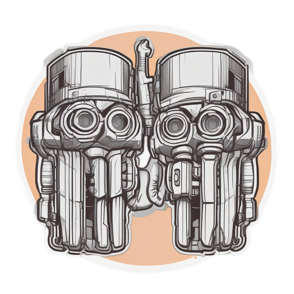Brotherly Wrench Handshake — garage stickers