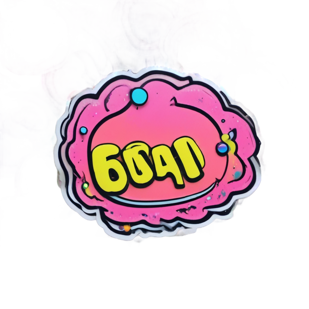 Bubble Blowing Badge — warning signage stickers