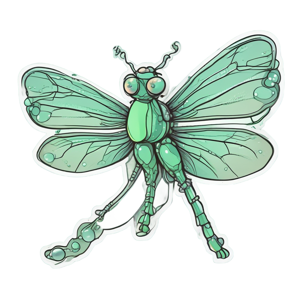 Bubble Blowing Dragonfly — animals & pets stickers