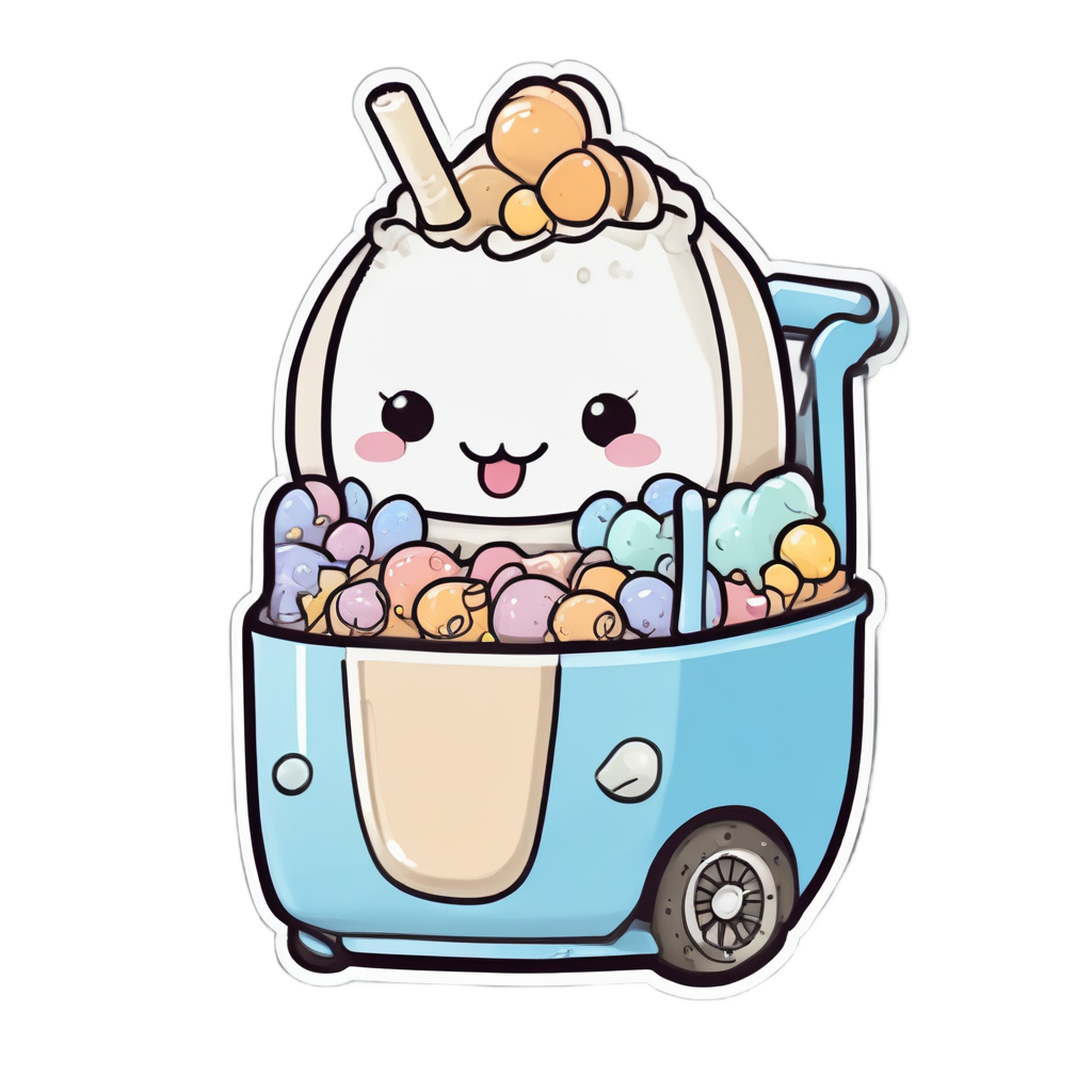 Bubble Tea Cruiser — motorcycles stickers
