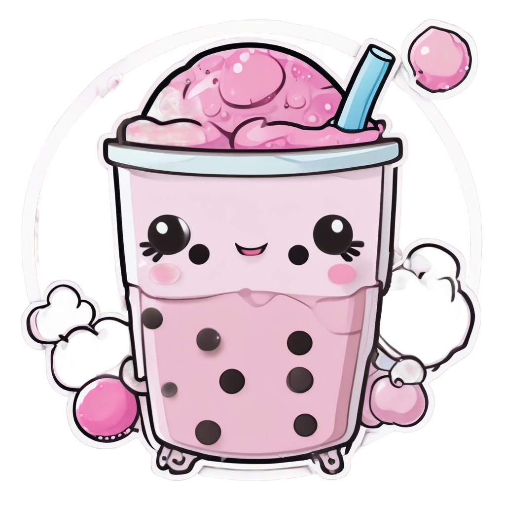 Bubble Tea Moon — celestial nursery stickers