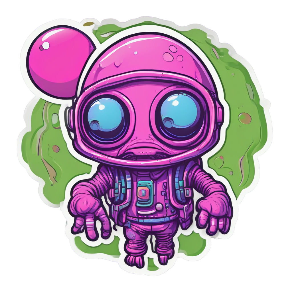 Bubblegum Terror from Space — b-movie stickers