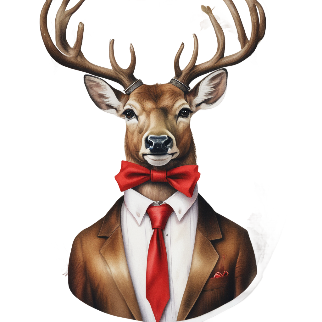 Buck in a Bowtie — camo stickers