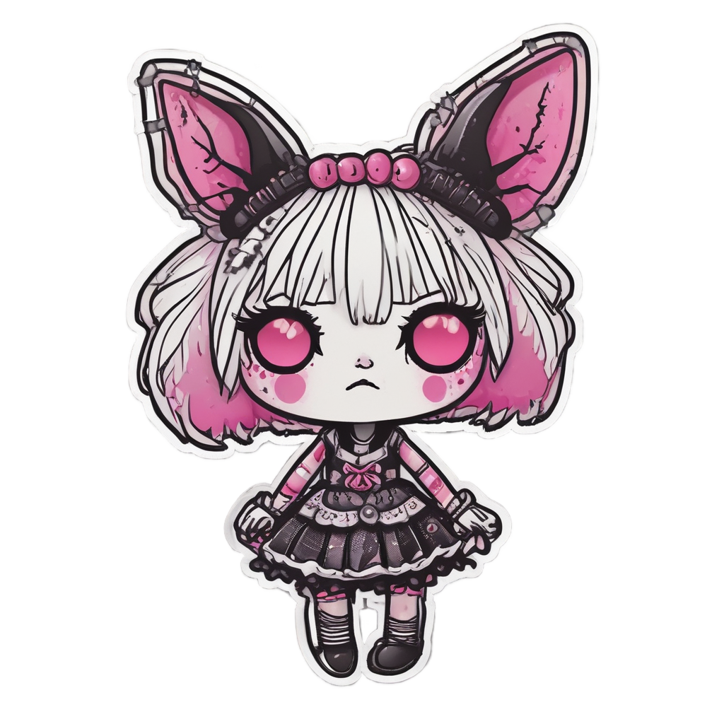 Bunny Ears at Midnight — slasher vibe stickers